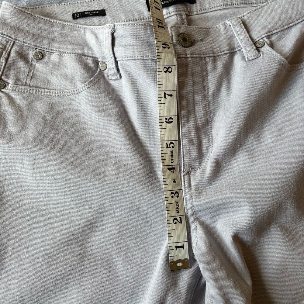 Talbots size 10 Slim Ankle Curvy Light Gray Women's Jeans - Picture 3 of 6
